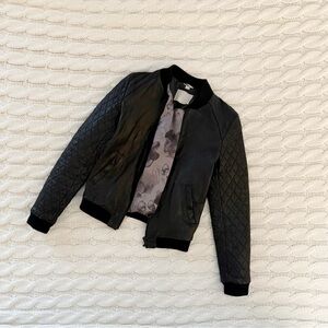 Soia & Kyo Black Quilted Bomber Jacket